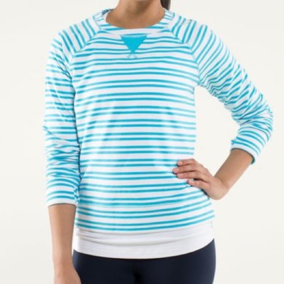 Lululemon Voyage Pullover Twin Stripe Size 4 - Picture 1 of 7